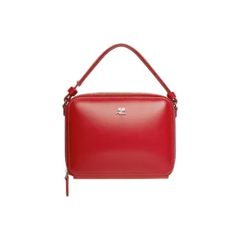 COURREGES Cloud Logo Plaque Chained Shoulder Bag