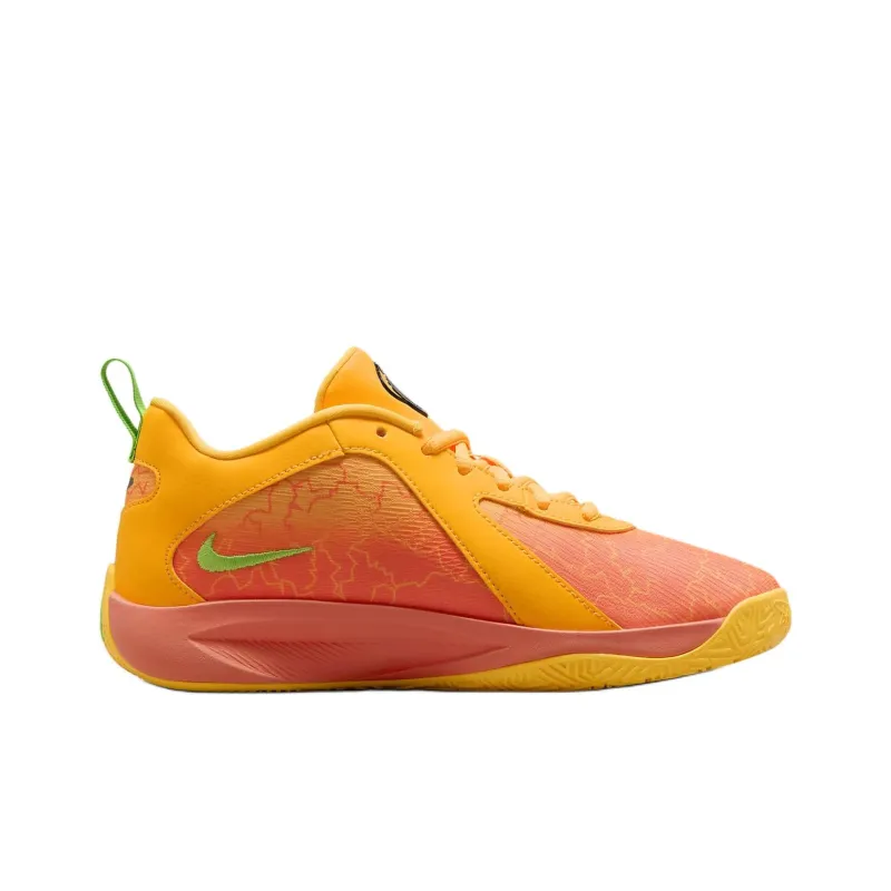 Nike Giannis Freak 6 Anti Slip Wear Resistant Low Top Children's Basketball Shoes Orange Yellow Unisex-1