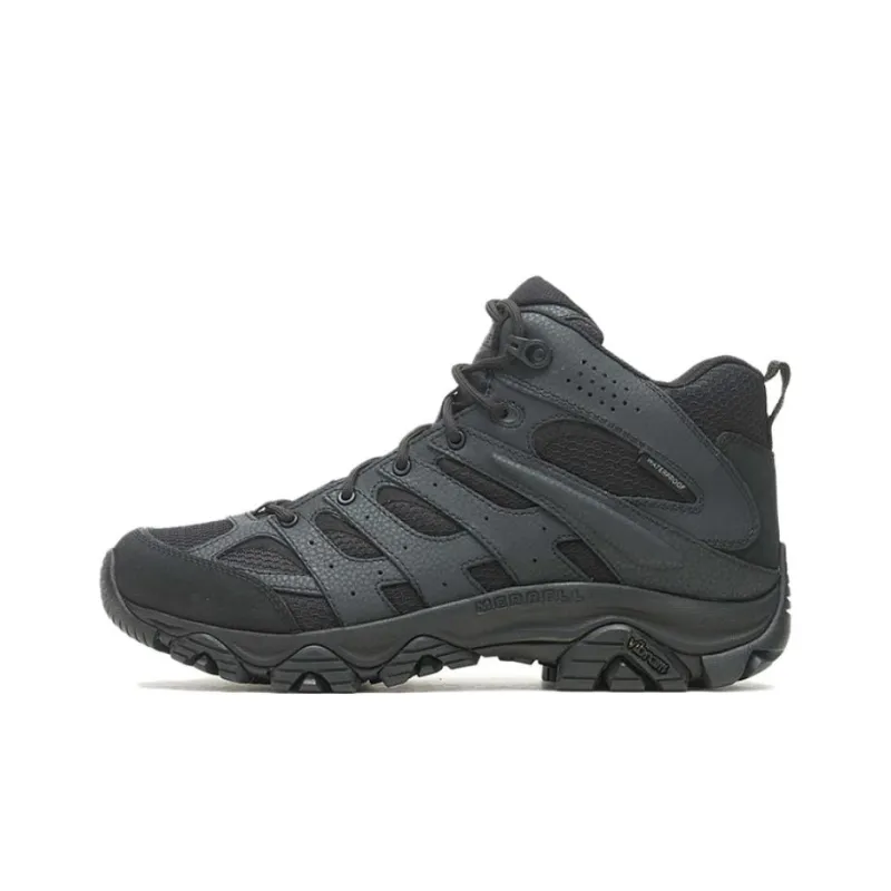 MERRELL MOAB 3 Waterproof And Wear-resistant Short Outdoor Boots Men's Black-0