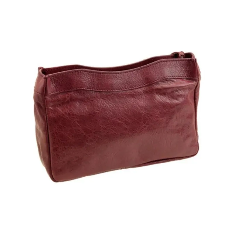Balenciaga Leather Clutch Women's Red-1