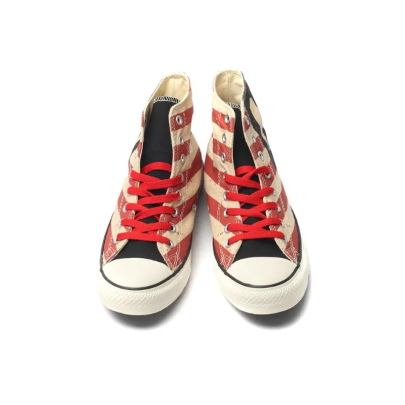 Converse Chuck Taylor All Star Anti Slip Wear Resistant High Top Canvas Shoes Men's Black Red-2