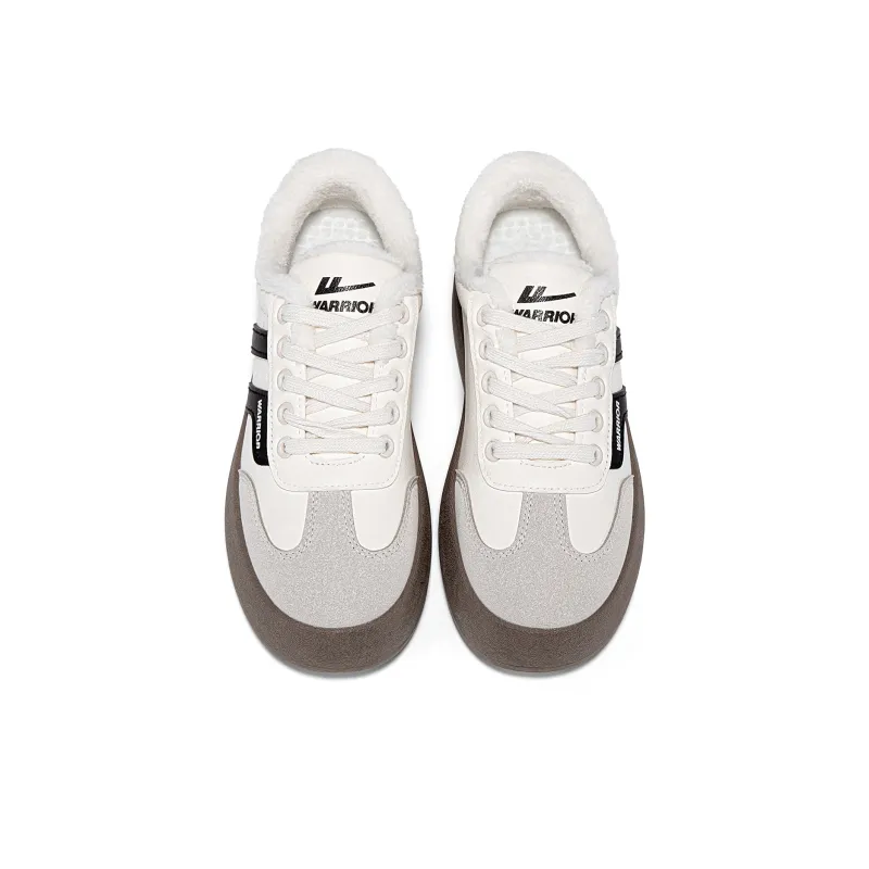 WARRIOR Skateboard Shoes Women's Low Top Beige Black-5