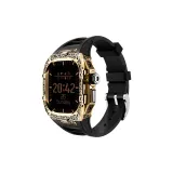 Textured Gold Protective Case-Black Strap