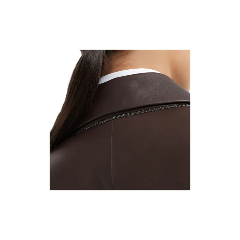 Brunello Cucinelli Single-Breasted Leather Jacket-4