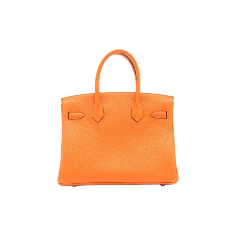 HERMES Birkin Togo Calfskin Birkin Bag Handbags Women's 93 Orange Hermes Orange/Orange-1