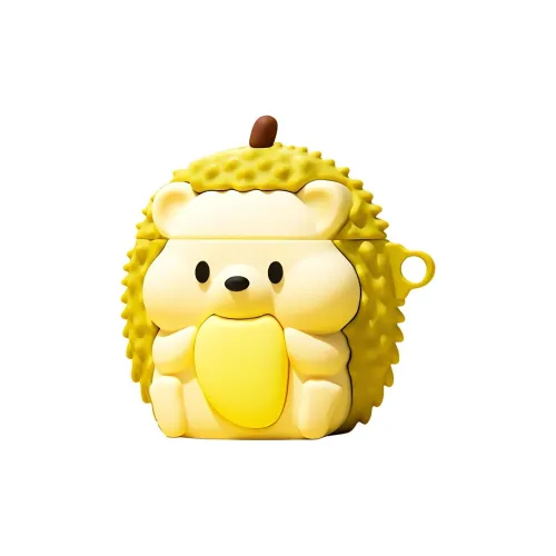 Compatibility With Apple AirPods 4/2/3/4th Generation/AirPods Pro/Pro 2 Silicone Hedgehog With Durians Headphone Cases