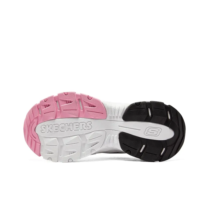 Skechers Kozmiks Anti Kick Cushioning And Abrasion Resistant Kids Lifestyle Shoes Black White Pink Teenagers-4