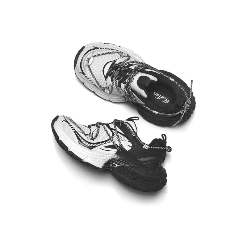 TCELLARS Cushioning Abrasion Resistant Lightweight Height Increasing Mat Low Top Chunky Sneakers Men's-3