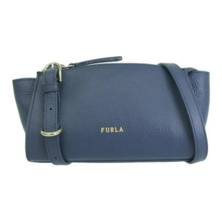 Furla Leather Shoulder Bag, Crossbody Bag Women's Blue-0