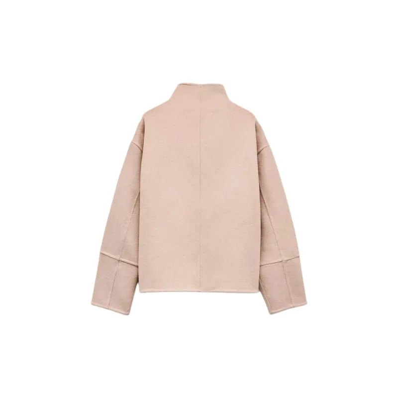 ZARA ZW Series Jackets Coats Women's Pink-1