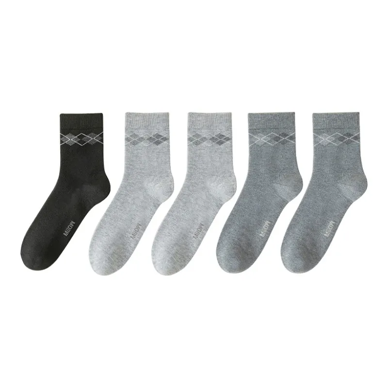 MIIOW Mid Calf Socks Men's 5 Pack-19