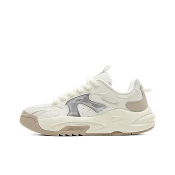 PEAK Anti Slip Wear Resistant Low Top Casual Shoes Men's Canvas White Khaki