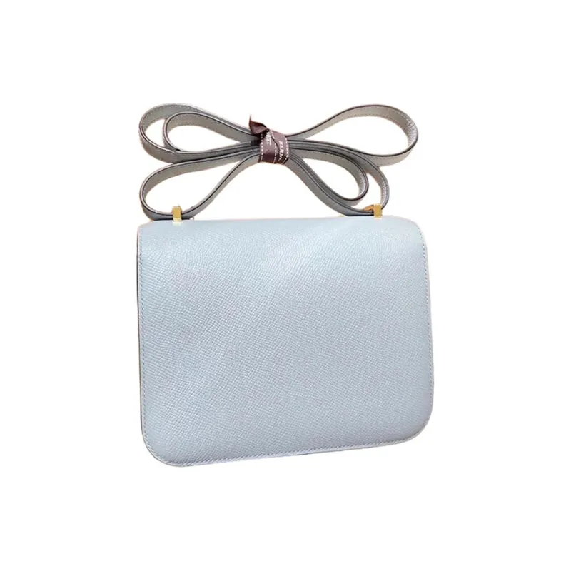 HERMES Constance Epsom Leather Shoulder Bag, Crossbody Bag Mini Women's 8U Bleu Glacier Blue-1