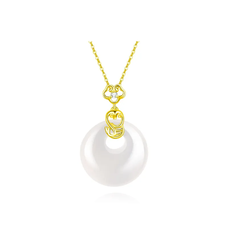 Emerald Dynasty Chalcedony Jade Necklaces Women's-0