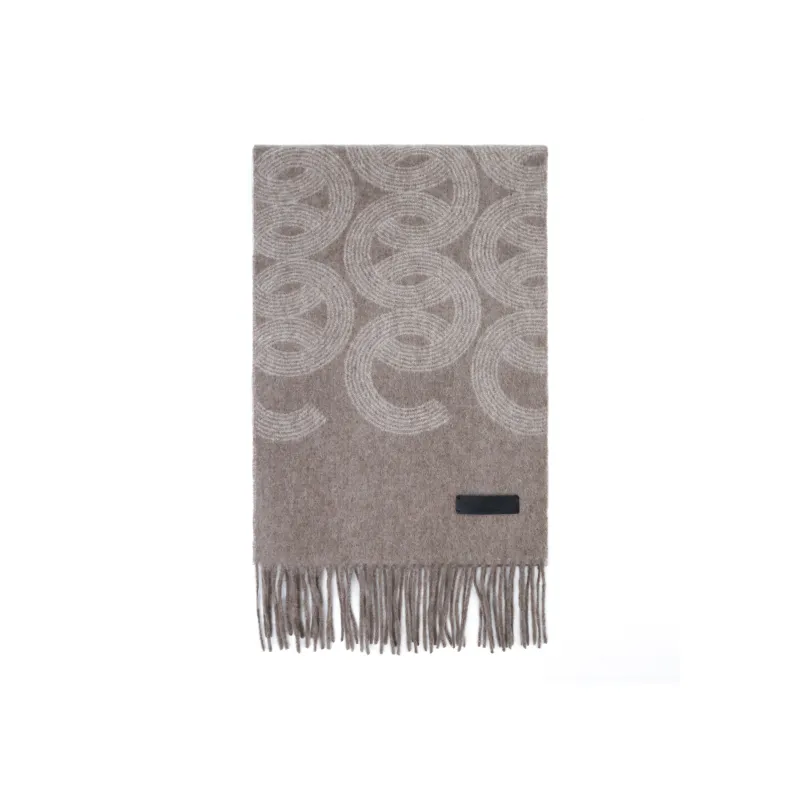 MARJAKURKI Red Scarf With 70s Retro Elegance Unisex Greeting Card-1