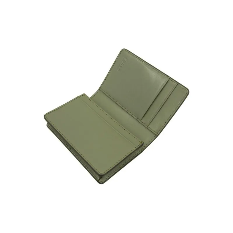 Furla Leather Card Holder Women's Green-4