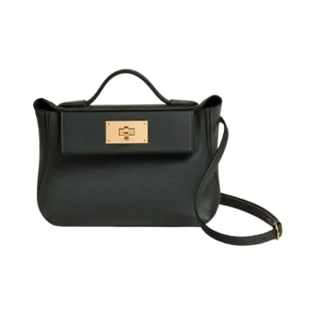 HERMES 24/24 Evercolor & Swift Calfskin Handbag, Shoulder Bag, Crossbody Bag Mini Women's Rousseau Green & Emeralds