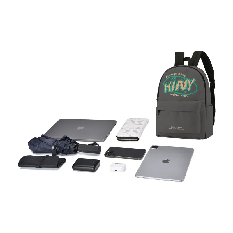 HINY Polyester Student Backpack Regular Unisex Multicolor-4