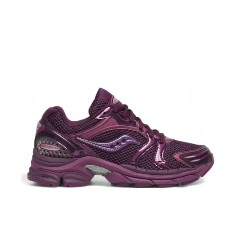 Saucony ProGrid Triumph 4 Anti Slip Wear Resistant Low Top Casual Running Shoes Women's Fuchsia-1