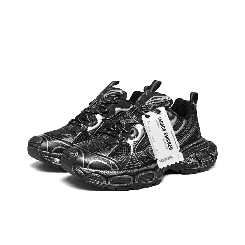 Legaco Chicken Cushioning Anti-Slip Wear-Resistant Breathable Height Increasing Low-Top Chunky Sneakers Unisex-36