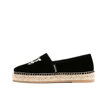 PALM ANGELS Logo embroidered Velvet Espadrilles