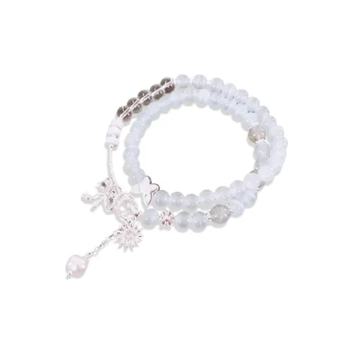 CANHUI Crystal Bowknot Double Layer Beaded Bracelet Women's