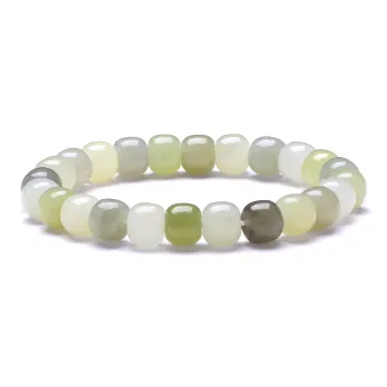 MARY WINDSOR Hetian Jade Bracelets Pale Greenish White Jade Unisex