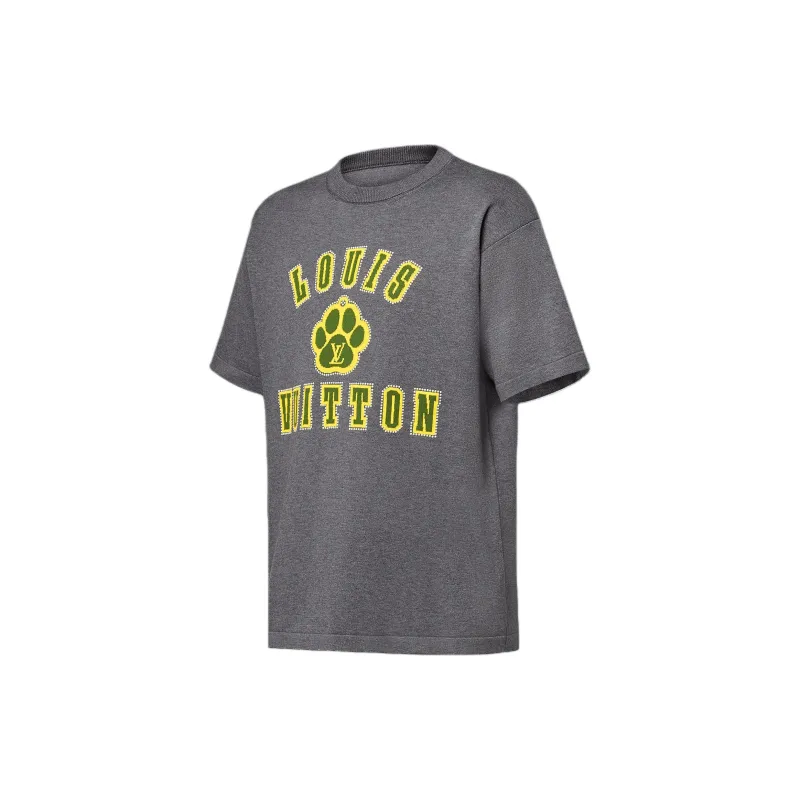 LOUIS VUITTON Embellished Short Sleeved Cotton Crewneck-2