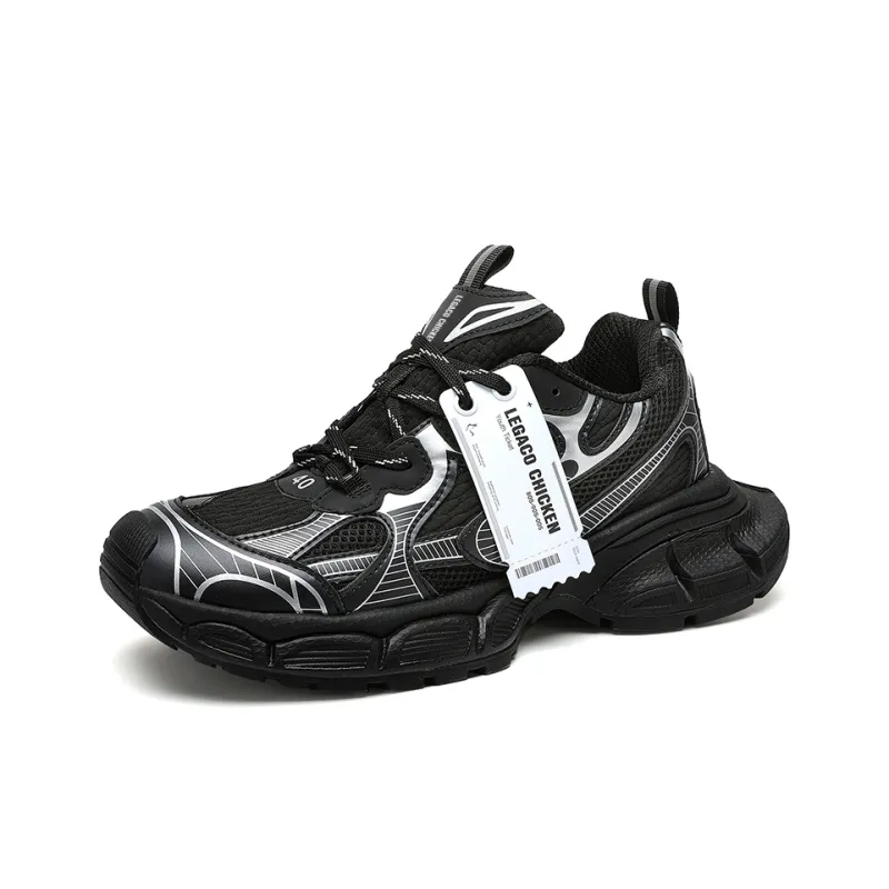 Legaco Chicken Cushioning Anti-Slip Wear-Resistant Breathable Height Increasing Low-Top Chunky Sneakers Unisex-7