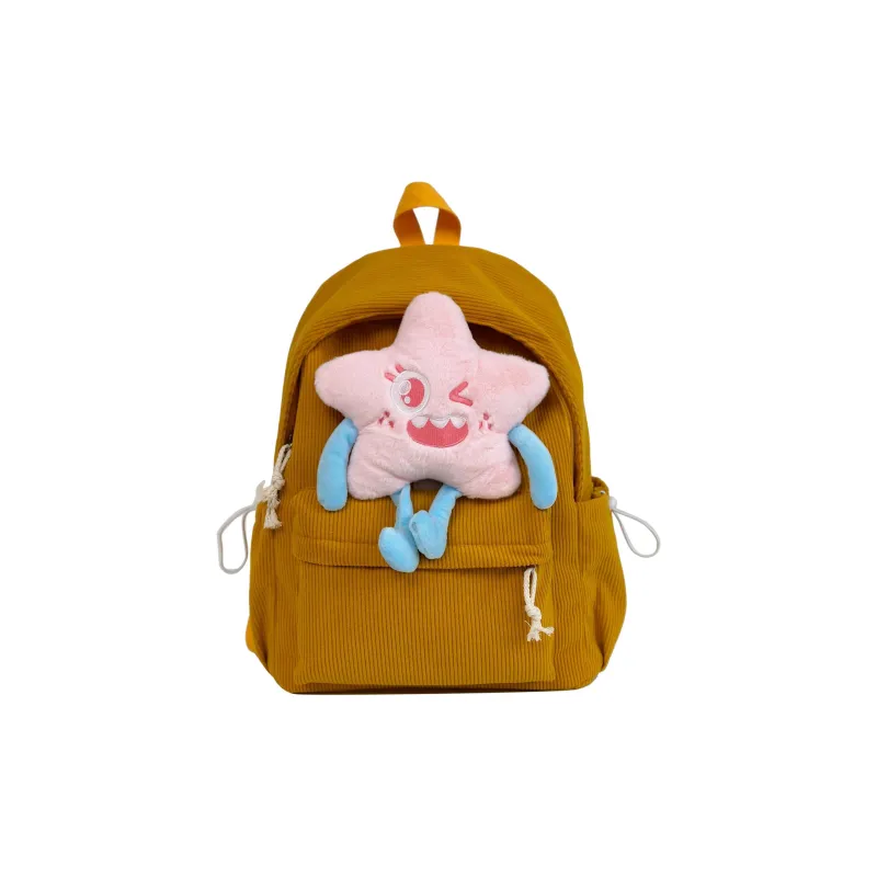 PINK·LAND Nylon Backpack Medium Size Women's White/Pink/Green/Yellow-26