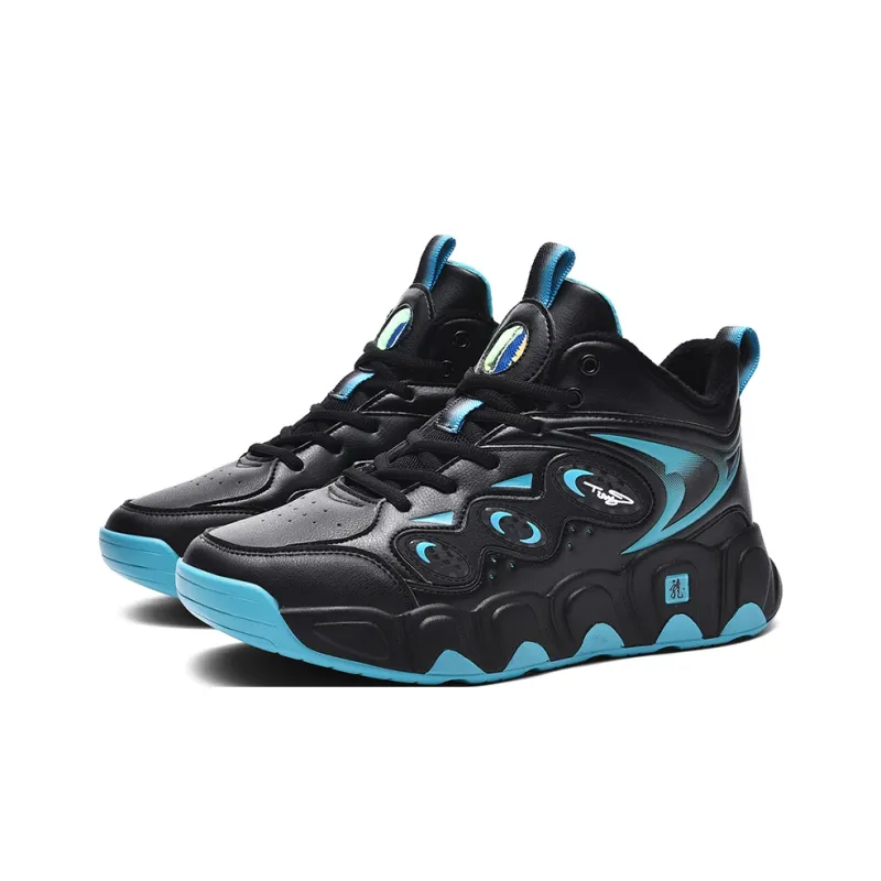Black tailed Deer Thermal Cushioning Abrasion Resistant Slip Resistant High Top Basketball Shoes Men's-22