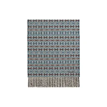HERMES Cashmere Knit Scarves Men's Blue