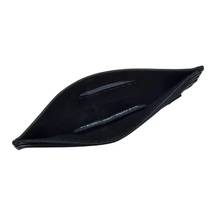 FENDI Calfskin Card Holder Men's Black-3