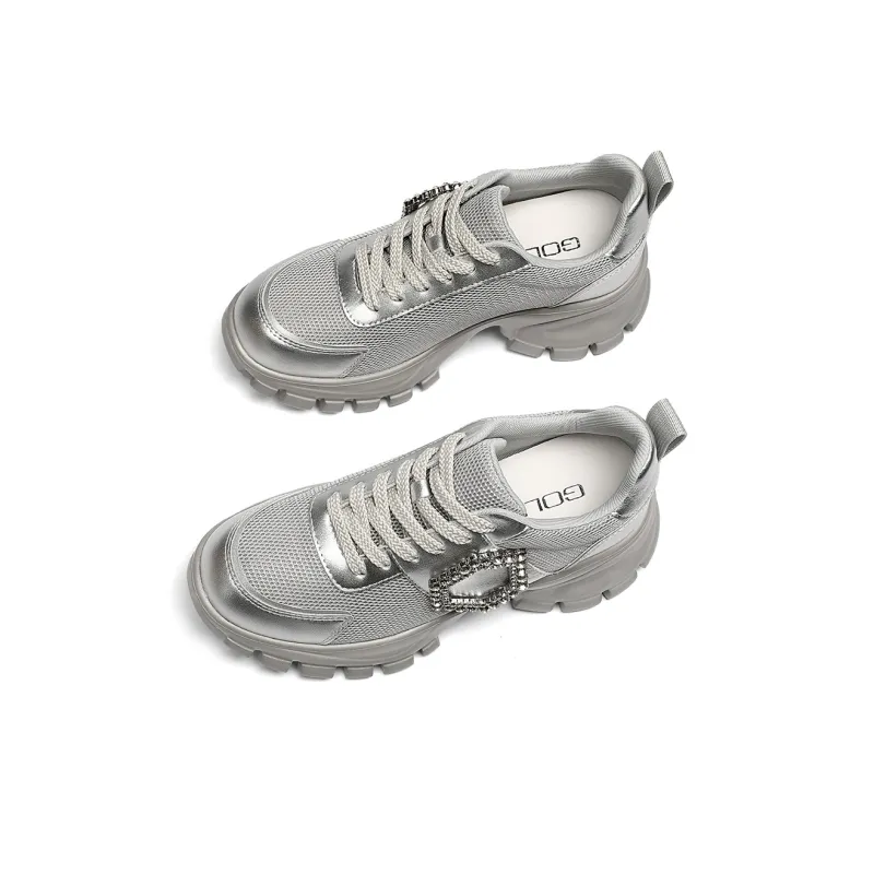 GOLDLION Breathable Low Top Chunky Sneakers Women's-3