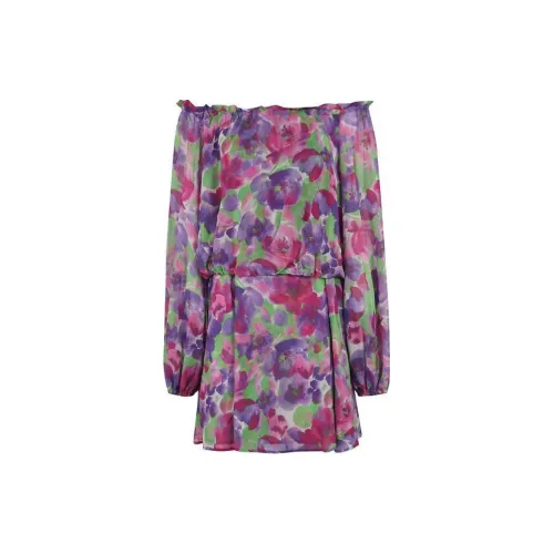 Rotate Light Flowy Flower Printed Mini Dress