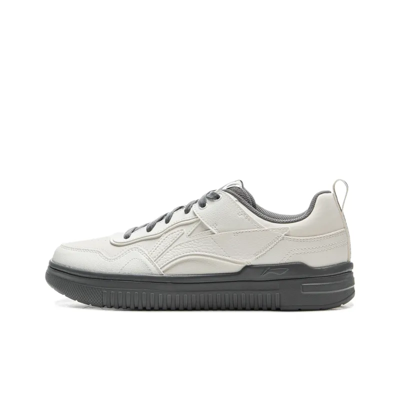 LiNing Qingyun Cyan Cloud Anti-Slip And Wear-Resistant Breathable Low-Top Skateboard Shoes Men's White-0