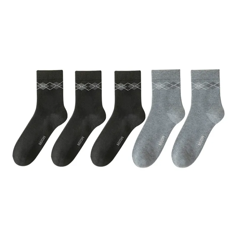 MIIOW Mid Calf Socks Men's 5 Pack-14