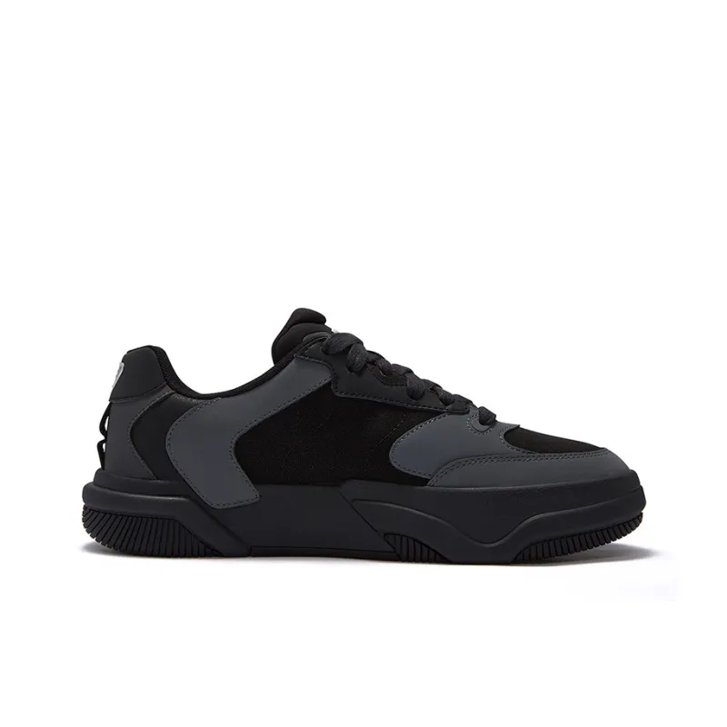 FILA FUSION Anti Slip Wear Resistant Low Top Skateboard Shoes Men's Black Gray-1