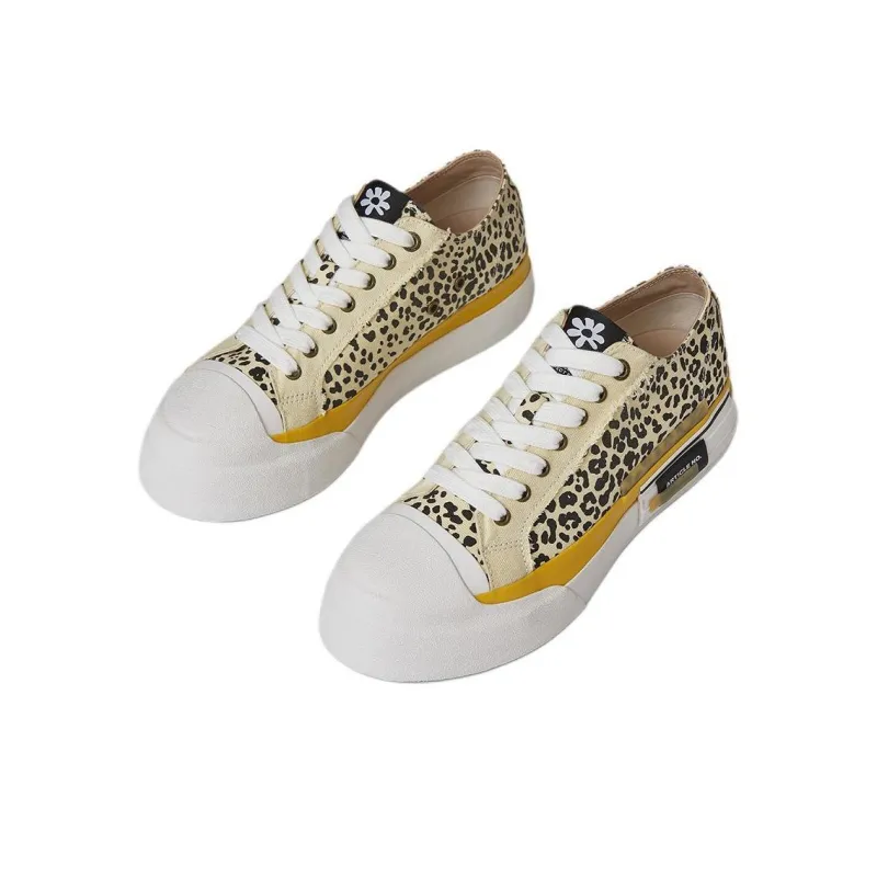 ARTICLE NO. Slip Resistant Low Top Canvas Shoes Unisex White Yellow-2