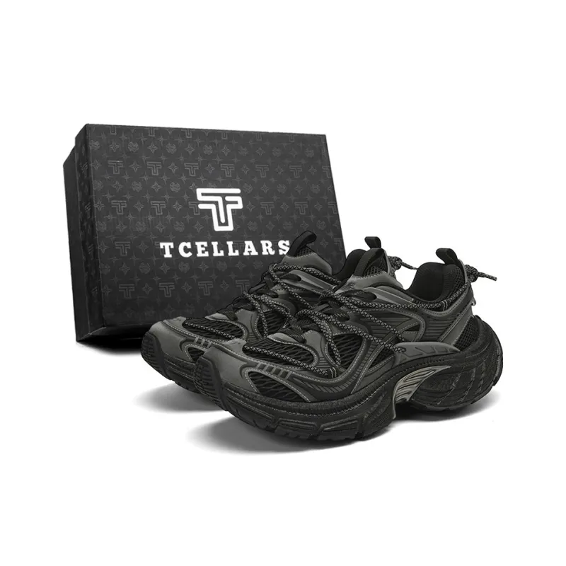TCELLARS Cushioning Abrasion Resistant Lightweight Height Increasing Mat Low Top Chunky Sneakers Men's-9