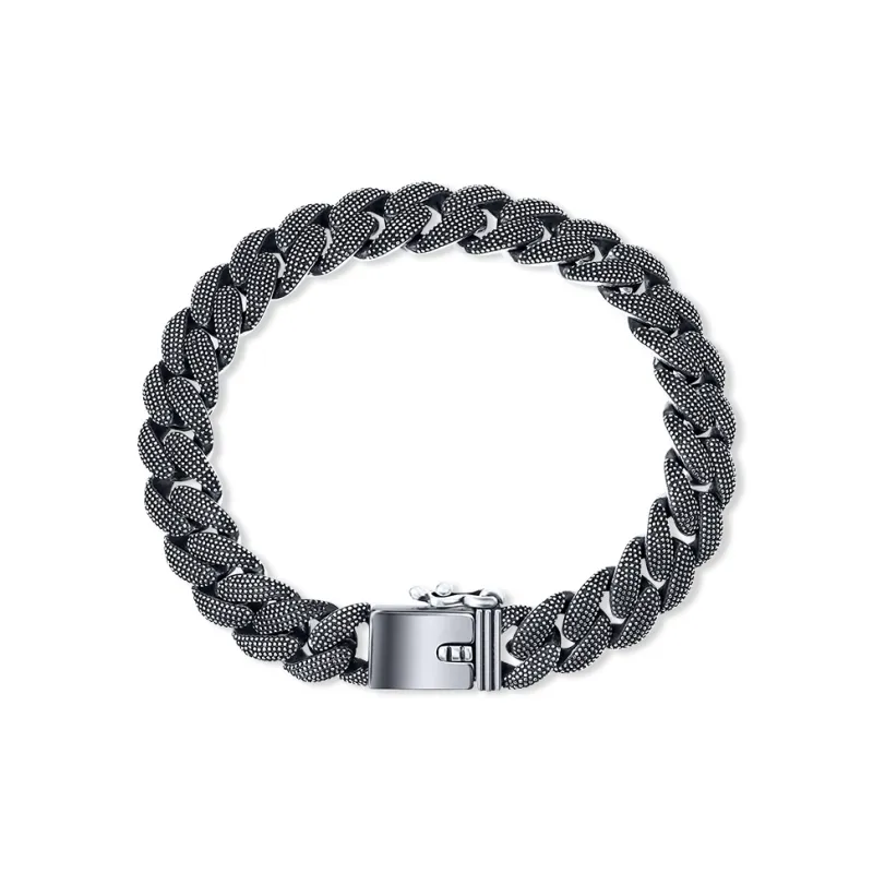 LUCKYMOJO 925 Sterling Silver Cuban Chain Unisex-0