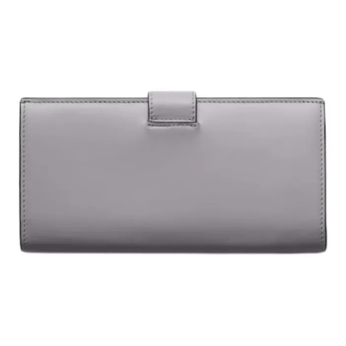 PRADA Leather Wallet Large Size Women's Wisteria Gray-1