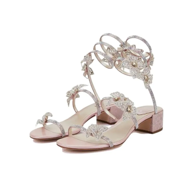 RENE CAOVILLA Floriane Strap Sandals Women's Pink-3