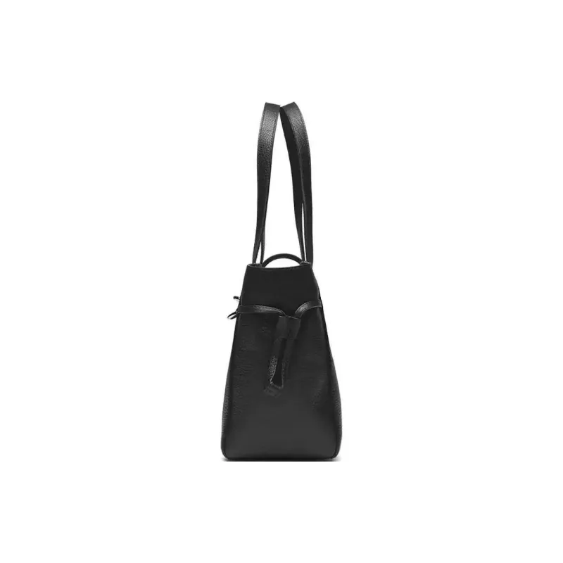Furla Calfskin One Shoulder Handbags Medium Size Women's Black-3