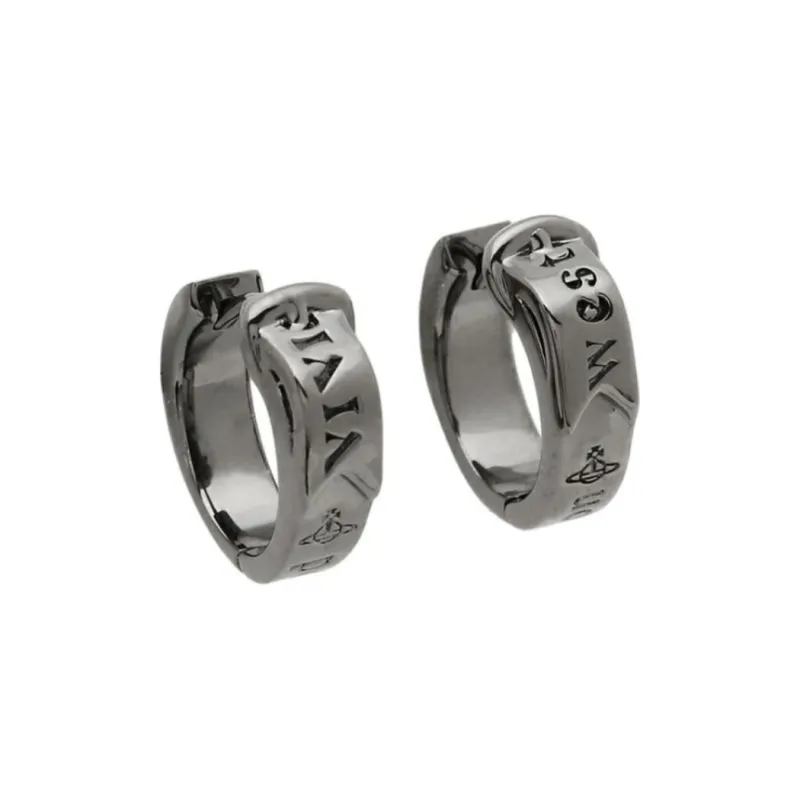 Vivienne Westwood Brass Earrings Men's Silver Black-1