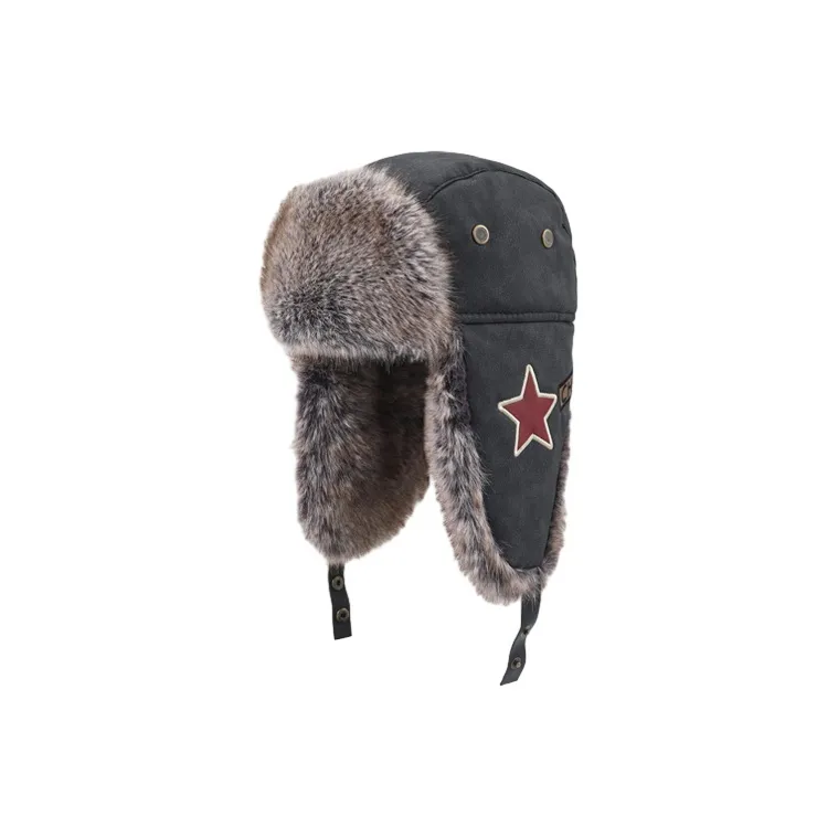 FREE RABBITⅡ Korean Style Vintage Northeast Cycling Windproof Cold Resistant Trapper Hats Unisex-0