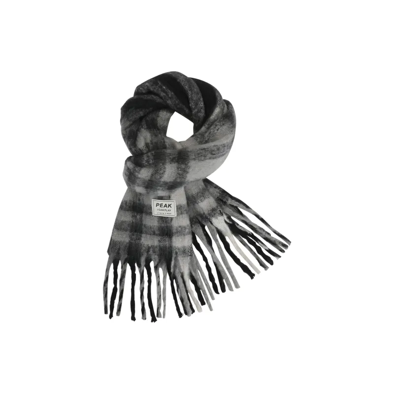PEAK RIGHT Series Knit Scarves Unisex Black Gray-5
