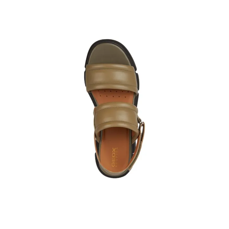 GEOX Lisbona One Strap Sandals Women's Green-4