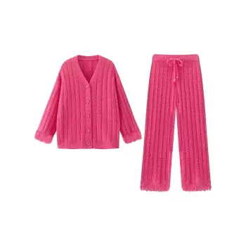 Flow Yarn Pajama Set Women's Rose Red