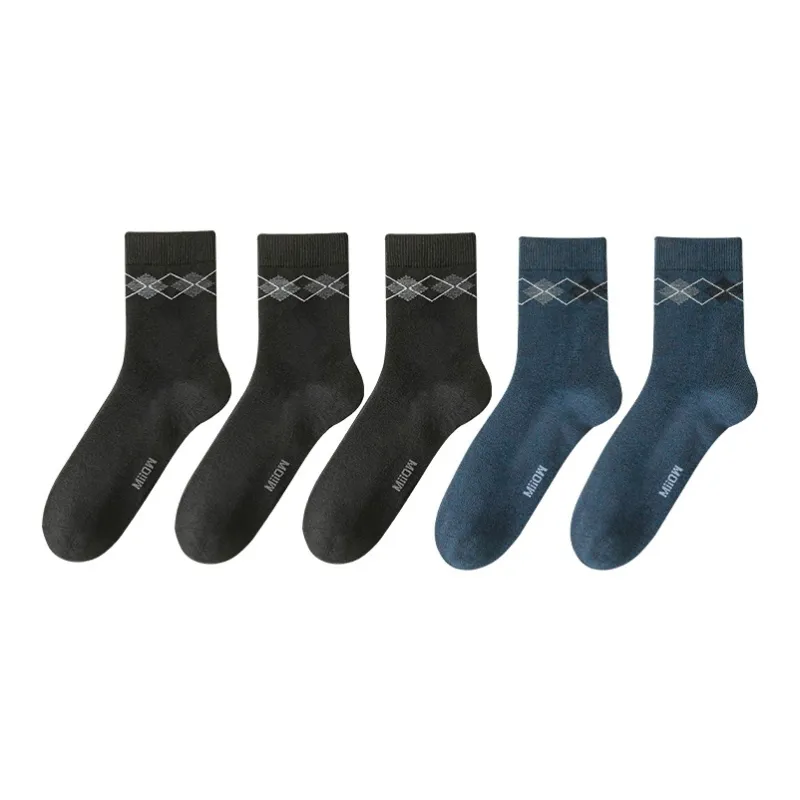 MIIOW Mid Calf Socks Men's 5 Pack-12